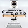 Ripoll Lámparas suspendidas, Luminarias esféricas, Lámparas colgantes Crudo, Negro, 4 luces