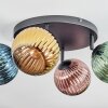 Koyoto Plafones, Luminarias esféricas Azul, dorado, Verde, Color cobre, 4 luces
