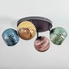 Koyoto Plafones, Luminarias esféricas Azul, dorado, Verde, Color cobre, 4 luces