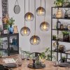 Koyoto Lámparas suspendidas, Luminarias esféricas, Lámparas colgantes dorado, Negro, 5 luces