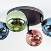 Gastor Plafones, Luminarias esféricas Azul, Verde, Color cobre, 4 luces