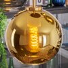 Koyoto Lámparas suspendidas, Luminarias esféricas, Lámparas colgantes dorado, Negro, 5 luces