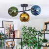 Koyoto Plafones, Luminarias esféricas Azul, dorado, Verde, 3 luces