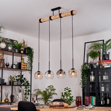 Ripoll Lámparas suspendidas, Luminarias esféricas, Lámparas colgantes Crudo, Negro, 4 luces