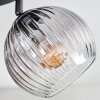 Koyoto Plafones, Luminarias esféricas Colores ámbar, Transparente, Ahumado, 4 luces