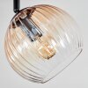 Koyoto Plafones, Luminarias esféricas Colores ámbar, Transparente, Ahumado, 4 luces