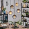 Koyoto Lámparas suspendidas, Luminarias esféricas, Lámparas colgantes dorado, Negro, 5 luces