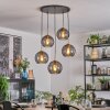 Koyoto Lámparas suspendidas, Luminarias esféricas, Lámparas colgantes dorado, Negro, 5 luces