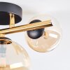 Chehalis Plafones, Luminarias esféricas dorado, Negro, 3 luces