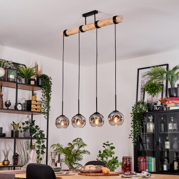 Ripoll Lámparas suspendidas, Luminarias esféricas, Lámparas colgantes Crudo, Negro, 4 luces