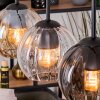 Koyoto Lámparas suspendidas, Luminarias esféricas, Lámparas colgantes Crudo, Negro, 3 luces