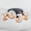 Koyoto Plafones, Luminarias esféricas Colores ámbar, 4 luces
