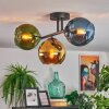 Koyoto Plafones, Luminarias esféricas Azul, dorado, Verde, 3 luces