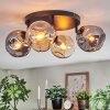 Ripoll Plafones, Luminarias esféricas Colores ámbar, Ahumado, 4 luces