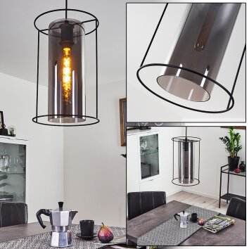 Zento Lámpara Colgante Negro, 1 luz