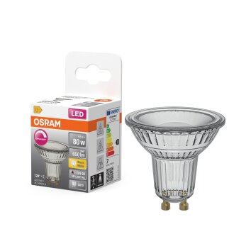 Lámparas Osram GU10 7.9 Watt blanco cálido regulable 650 Lumen