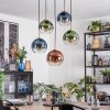 Koyoto Lámparas suspendidas, Luminarias esféricas, Lámparas colgantes dorado, Negro, 5 luces