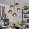 Koyoto Lámparas suspendidas, Luminarias esféricas, Lámparas colgantes dorado, Negro, 5 luces