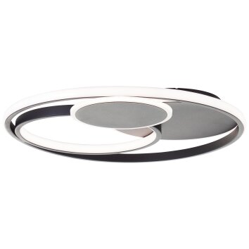 Lámparas Brilliant Runda Plafones LED Negro, 1 luz, Mando a distancia