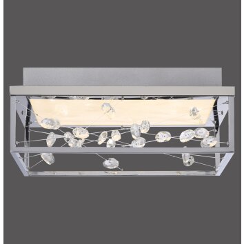 Lámparas Paul Neuhaus SKINA Plafones LED Plata, 1 luz, Mando a distancia