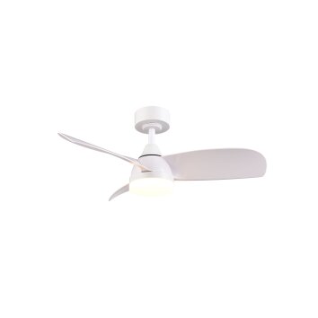 Lámparas Reality mit lámpara ventilador de techo LED Blanca, 1 luz, Mando a distancia