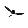 Lámparas Reality mit lámpara ventilador de techo LED Negro, 1 luz, Mando a distancia