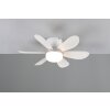 Lámparas Reality mit lámpara ventilador de techo LED Blanca, 1 luz, Mando a distancia