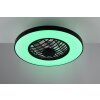 Lámparas Reality mit lámpara ventilador de techo LED Negro, 2 luces, Mando a distancia, Cambia de color
