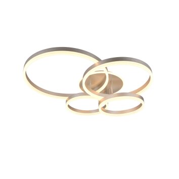 Lámparas Trio Drake Plafones LED Níquel-mate, 1 luz, Mando a distancia