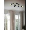 Lámparas Trio Eva Spot techo Negro-dorado, 4 luces
