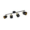 Lámparas Trio Eva Spot techo Negro-dorado, 4 luces