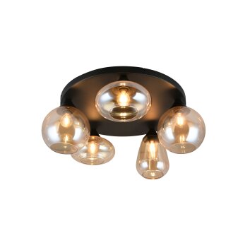 Lámparas Trio Lumina Plafones Negro, 5 luces
