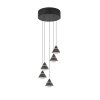 Lámparas Trio Romeo Lámparas colgantes LED Negro, 5 luces