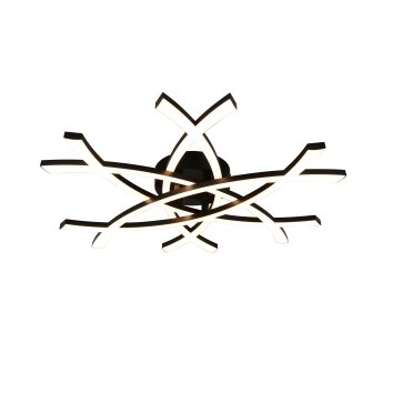 Lámparas Reality Pollock Plafones LED Negro, 1 luz