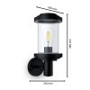 Lámparas Philips Wandleuchte Aplique de exterior Negro, 1 luz