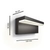 Lámparas Philips Bustan Aplique de exterior LED Antracita, 1 luz