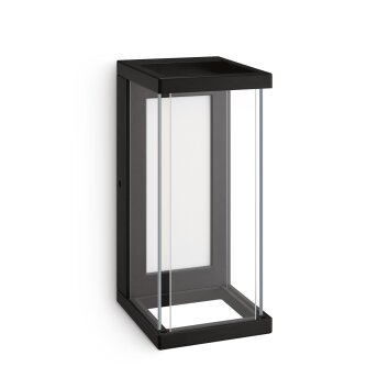 Lámparas Philips Ulyzo Aplique de exterior LED Negro, 1 luz