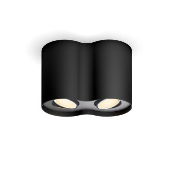 Lámparas Philips Pillar Plafones Negro, 1 luz