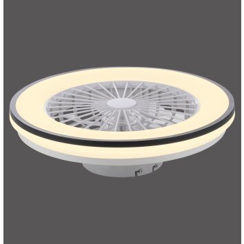 Lámparas Leuchten Direkt LENO Plafones LED Negro, 1 luz, Mando a distancia, Cambia de color