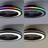 Lámparas Leuchten Direkt BRANDON Plafones LED Negro, 2 luces, Mando a distancia, Cambia de color