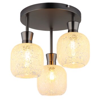 Lámparas Globo Lighting Brokana Plafones Cromo, Negro, 3 luces