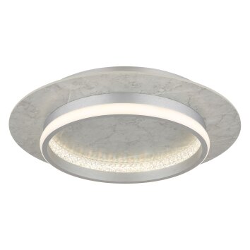 Lámparas Globo Lighting Mary Plafones LED Plata, 1 luz, Mando a distancia