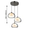 Lámparas Globo Lighting Avila Lámparas suspendidas LED Cromo, Negro, 1 luz, Mando a distancia