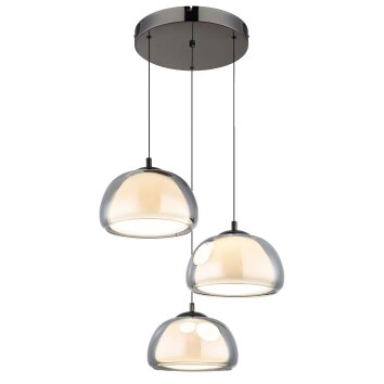 Lámparas Globo Lighting Avila Lámparas suspendidas LED Cromo, Negro, 1 luz, Mando a distancia