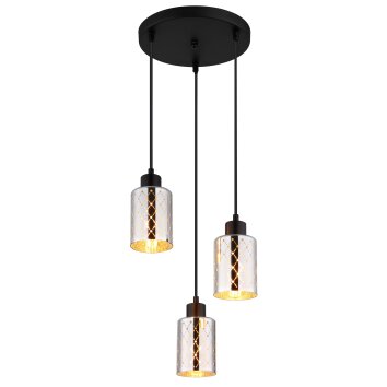 Lámparas Globo Lighting Alonso Lámparas suspendidas Negro, 3 luces