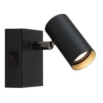 Lámparas Globo Lighting Este Apliques, Spot de pared LED Cromo, Negro, 1 luz