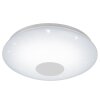 Eglo VOLTAGO 2 Lámpara de techo LED Aspecto de cristal, Blanca, 1 luz, Mando a distancia