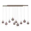 Lámparas Paul Neuhaus E-Infinity Lámparas colgantes LED Bronce, 10 luces, Mando a distancia