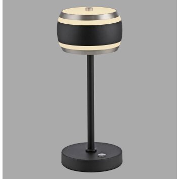 Lámparas Paul Neuhaus Rings Lámparas de mesa LED Negro, Transparente, claro, 1 luz