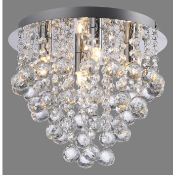 Lámparas Leuchten Direkt KULUNKA Lámparas de araña LED Plata, 4 luces